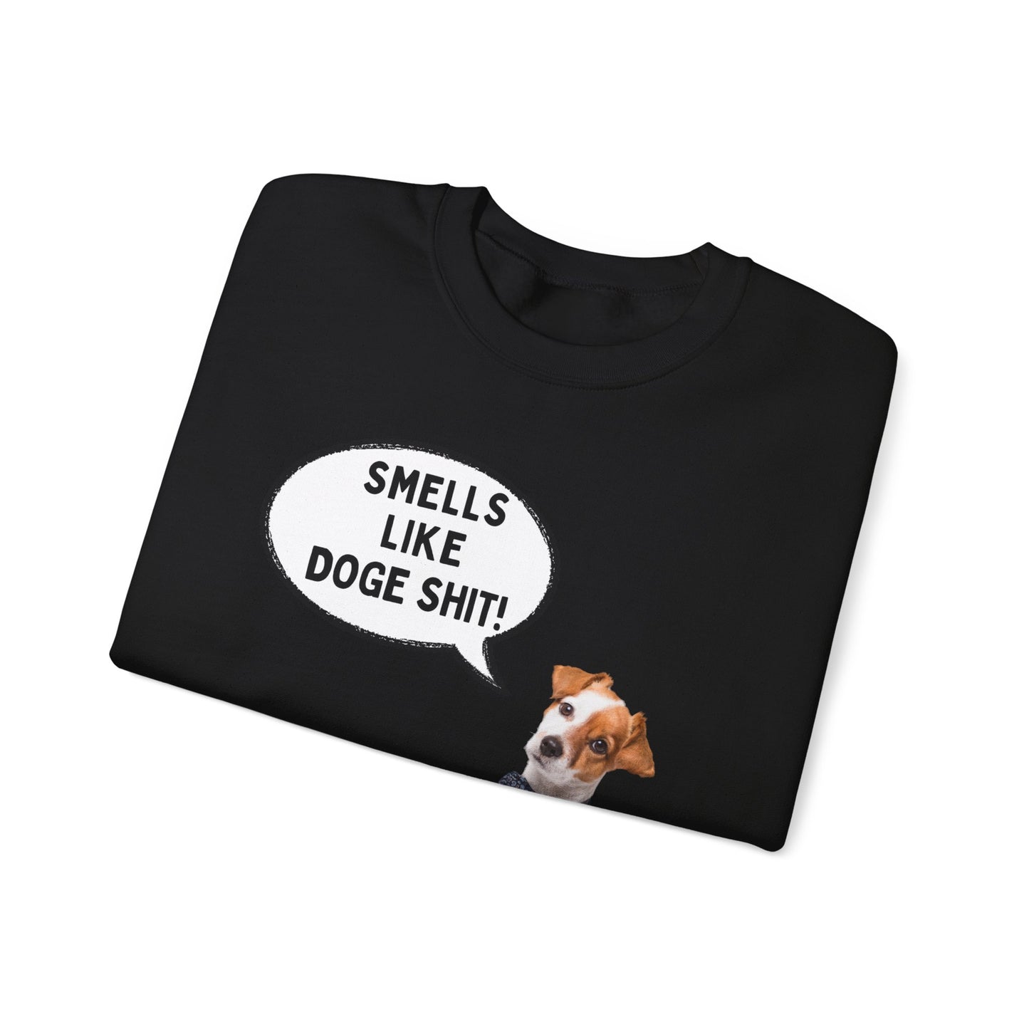 Funny Dog Lover Sweatshirt - 'Smells Like Doge Sh*t!' Crewneck