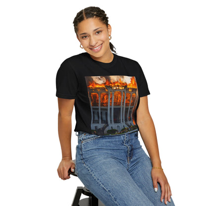 Nottoway Plantation - Juneteenth Gift - Unisex Garment-Dyed T-shirt
