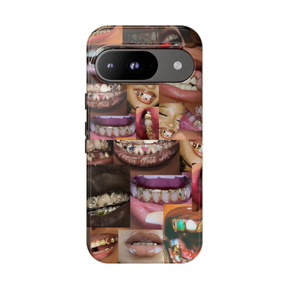 Gold Grillz Bold Phone Case, For The Culture Tough Phone Cover, Statement Accessory, Unique Tech Gift