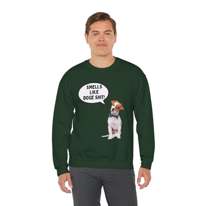 Funny Dog Lover Sweatshirt - 'Smells Like Doge Sh*t!' Crewneck