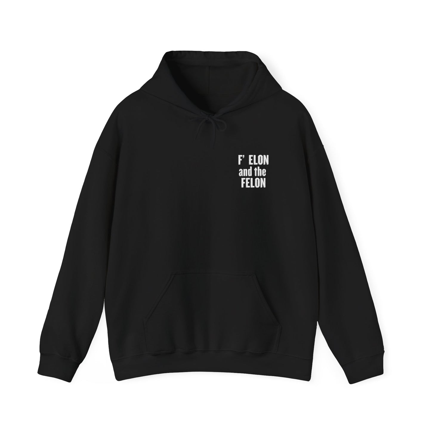 F Elon and the Felon's Heavy Blend Youth Hoodie - Trendy Felon Design