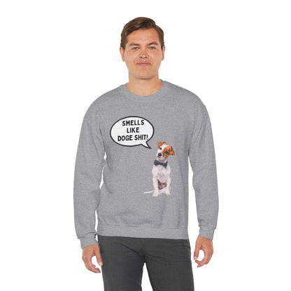 Funny Dog Lover Sweatshirt - 'Smells Like Doge Sh*t!' Crewneck