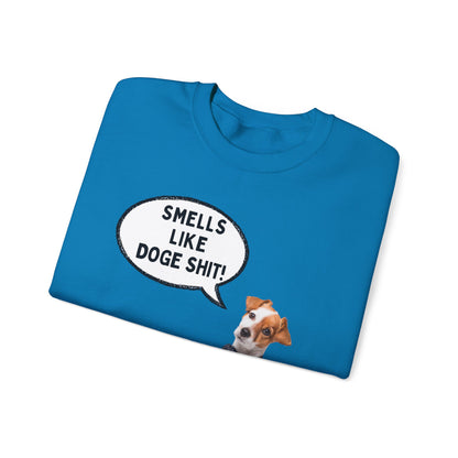 Funny Dog Lover Sweatshirt - 'Smells Like Doge Sh*t!' Crewneck