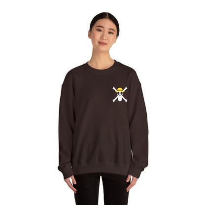 Straw Hat Pirates' Jolly Roger Embroidered Unisex Crewneck Sweatshirt