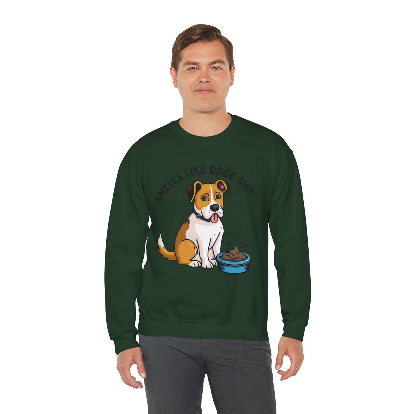 Funny Dog Lover Sweatshirt - 'Smells Like Doge Sh*t!' Crewneck