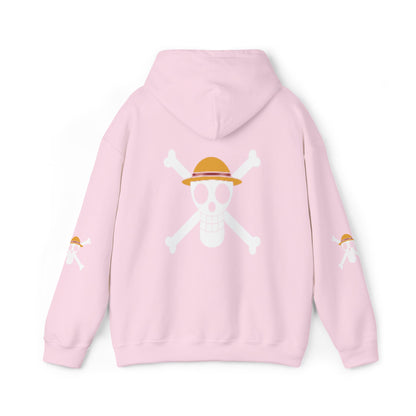 Straw Hat Pirates' Jolly Roger Embroidered Hoodie Design,  Protest streetwear