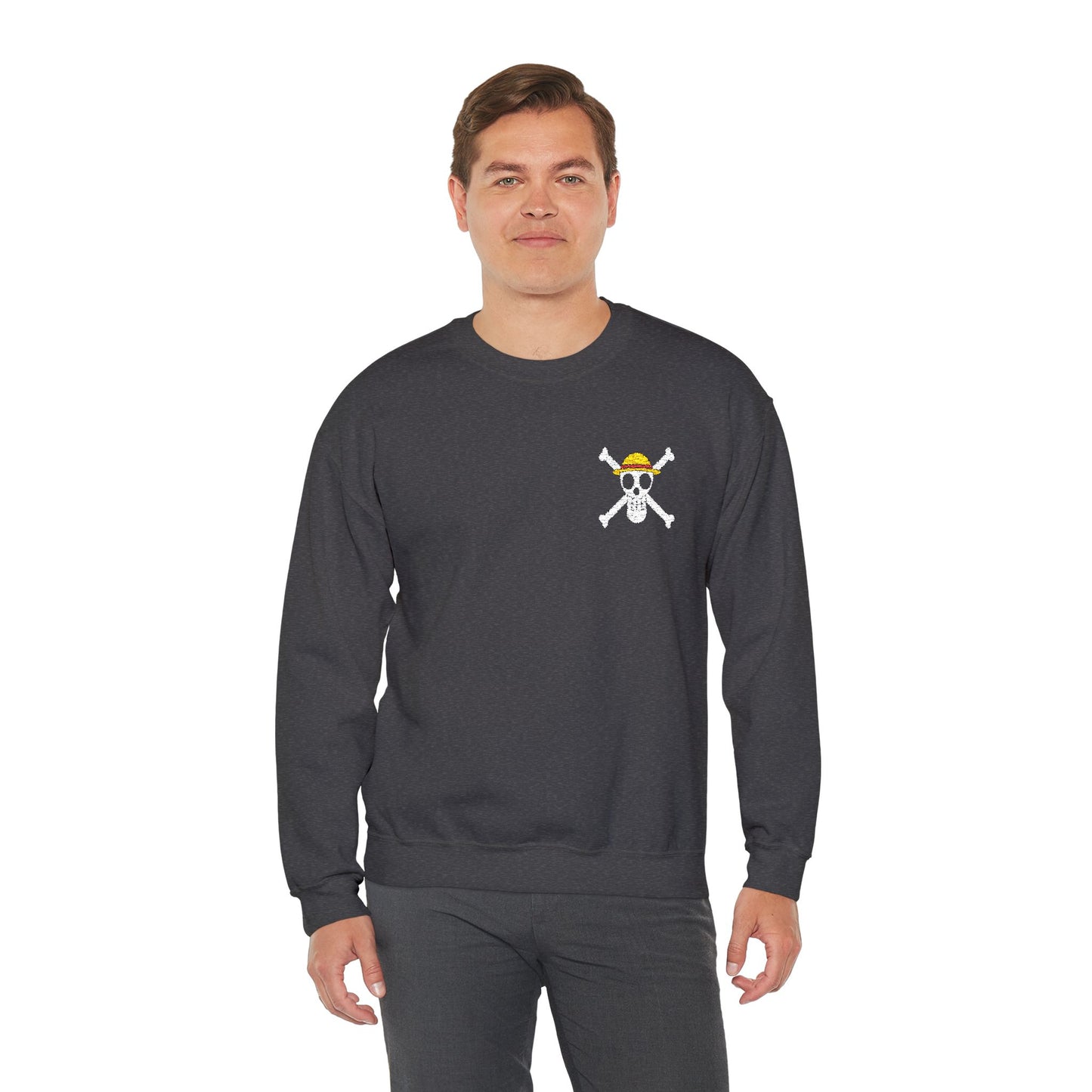 Straw Hat Pirates' Jolly Roger Embroidered Unisex Crewneck Sweatshirt