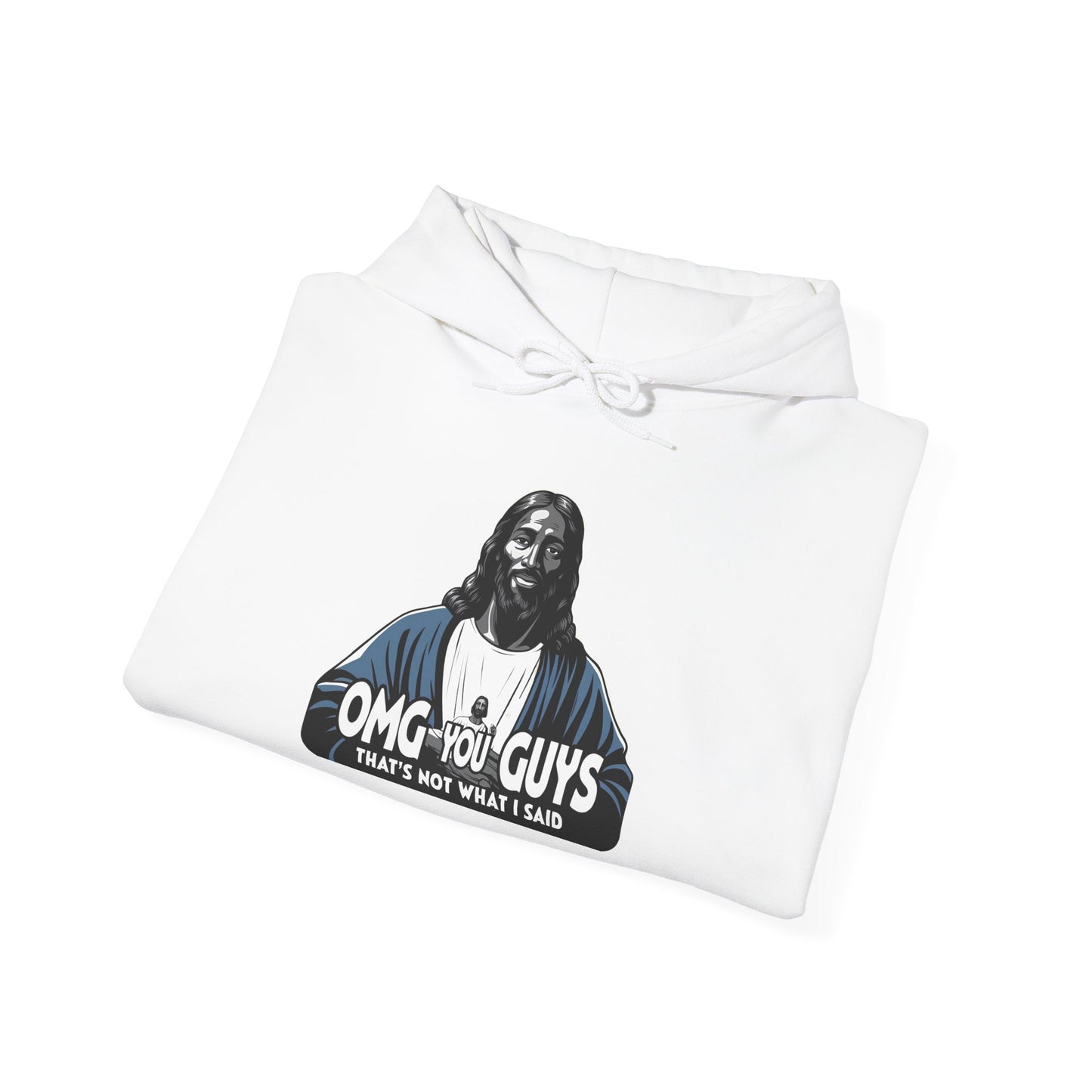 Unisex Heavy Blend™ Hooded Sweatshirt - "Thats Not What I Said Jesus" Humor