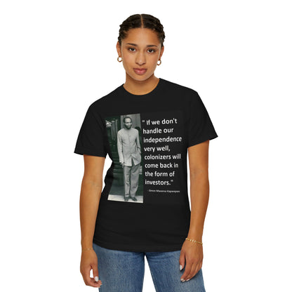 Simon Mwansa Kapwepwe  - Unisex Garment-Dyed T-shirt