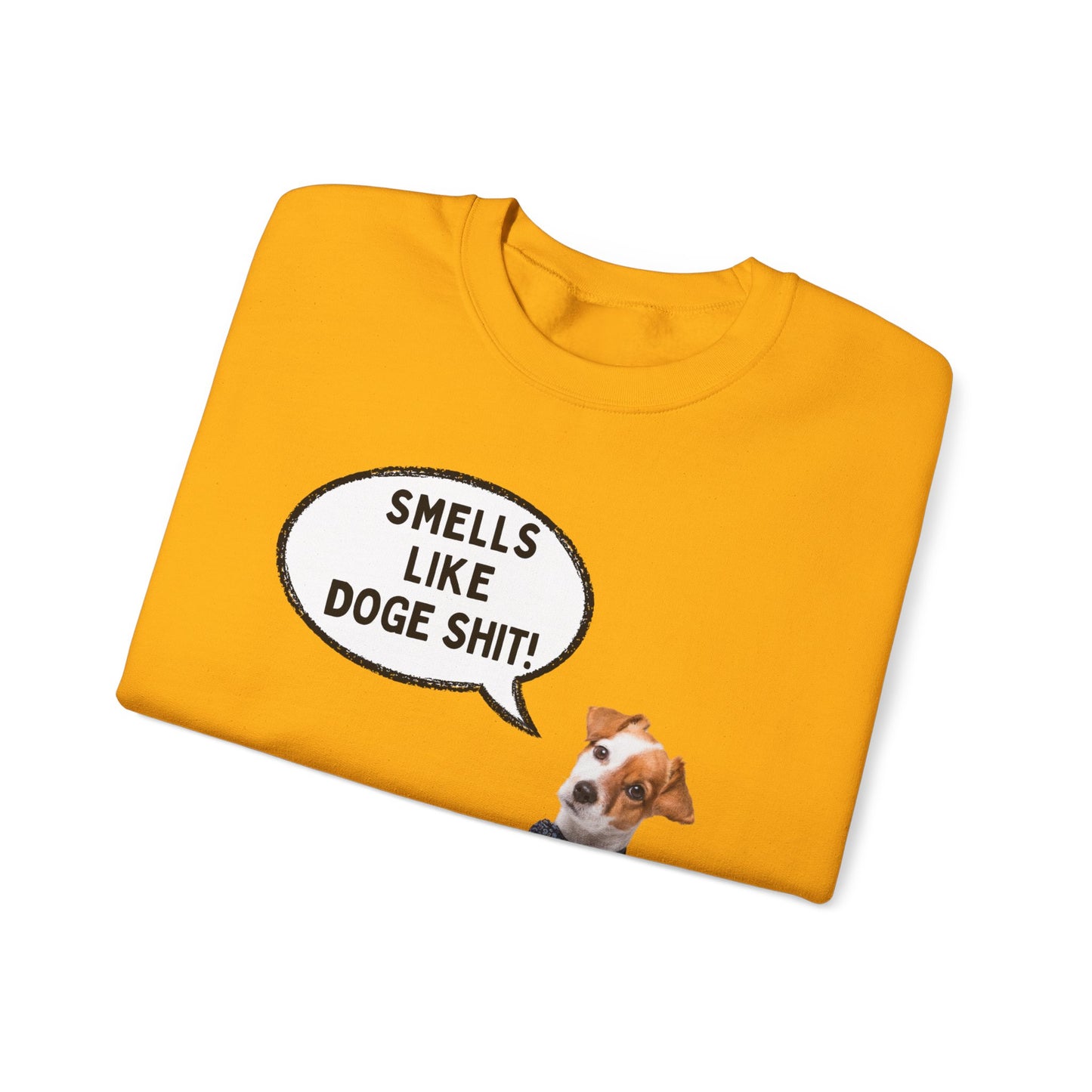Funny Dog Lover Sweatshirt - 'Smells Like Doge Sh*t!' Crewneck