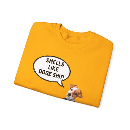 Funny Dog Lover Sweatshirt - 'Smells Like Doge Sh*t!' Crewneck