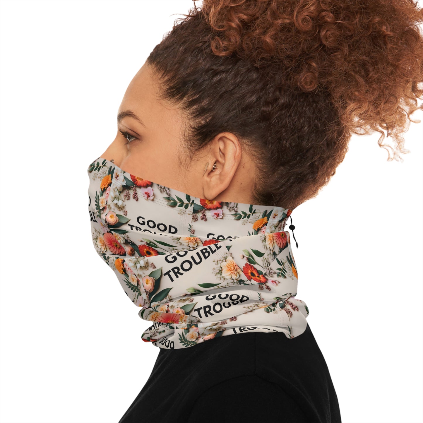 Winter Neck Gaiter With Drawstring