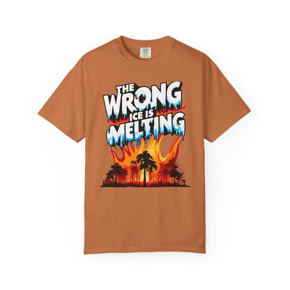 The Wrong Ice Is Melting Eco-Conscious Unisex T-Shirt - Climate Change Awareness Tee, Sustainable Fashion, Environmentalist Gift, Earth Day Apparel, Activism Top