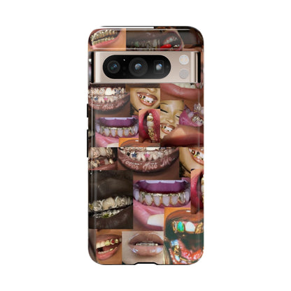 Gold Grillz Bold Phone Case, For The Culture Tough Phone Cover, Statement Accessory, Unique Tech Gift