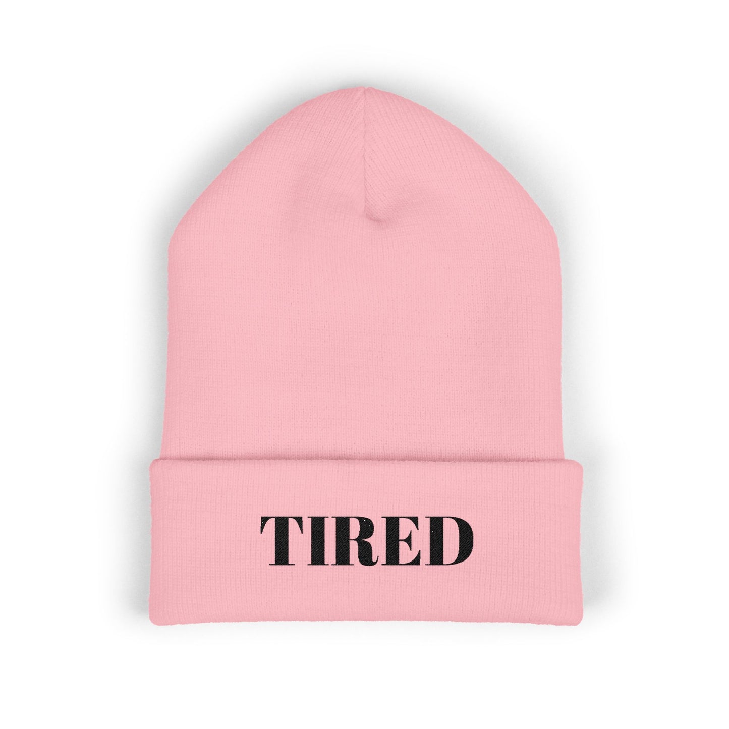Tired Cuffed Beanie, Embroidered Beanie Hat, Eco-Friendly Accessories, Winter Warm Hat