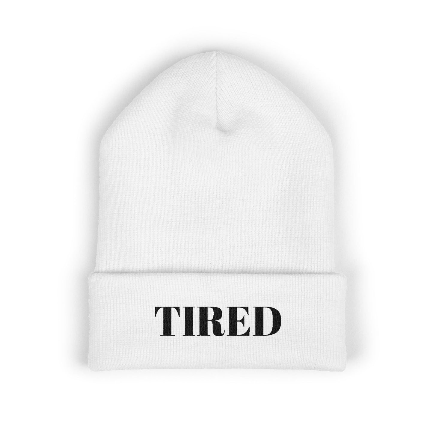 Tired Cuffed Beanie, Embroidered Beanie Hat, Eco-Friendly Accessories, Winter Warm Hat