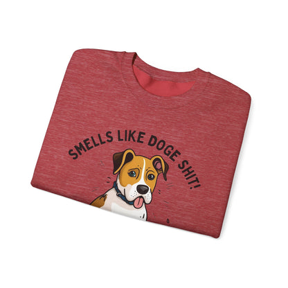 Funny Dog Lover Sweatshirt - 'Smells Like Doge Sh*t!' Crewneck