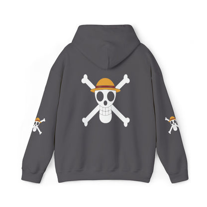 Straw Hat Pirates' Jolly Roger Embroidered Hoodie Design,  Protest streetwear