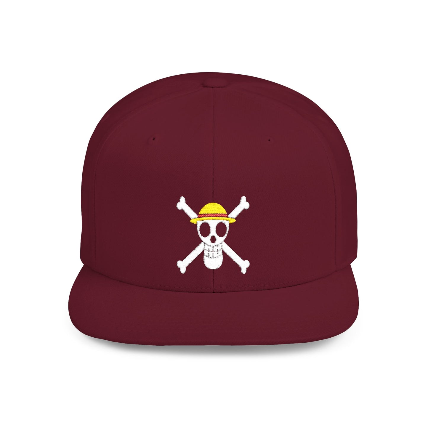 Straw Hat Pirates' Jolly Roger Embroidered Snapback Cap