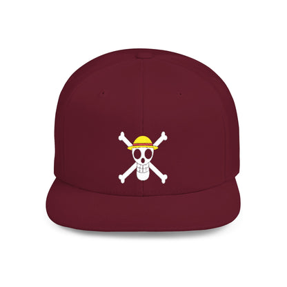 Straw Hat Pirates' Jolly Roger Embroidered Snapback Cap