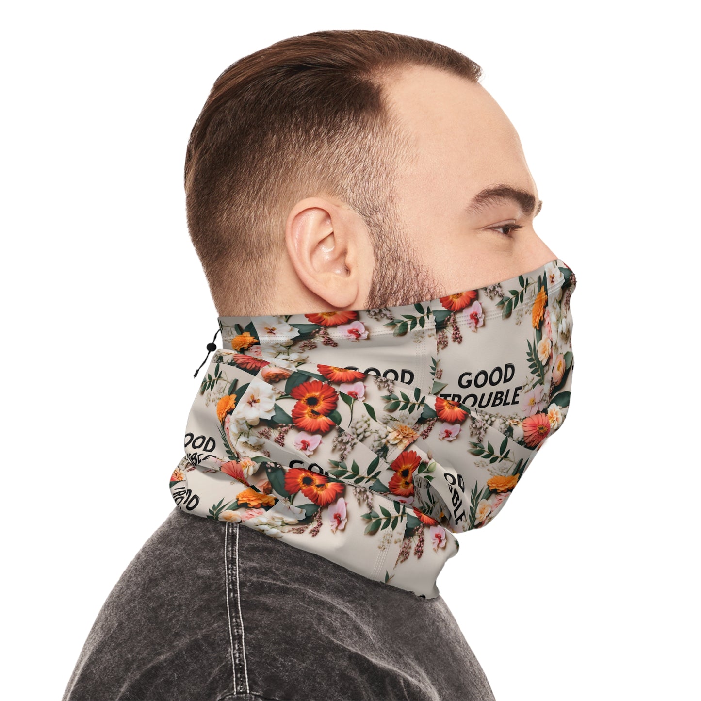 Winter Neck Gaiter With Drawstring