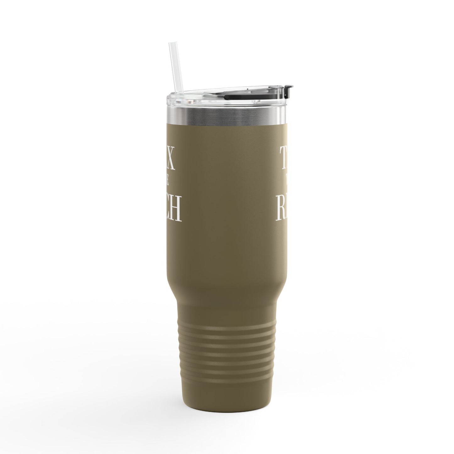 Tax The Rich Insulated Travel Mug, 40oz, Perfect Gift for Coffee Lovers, Road Trips, and Hands Off Protest Tumbler