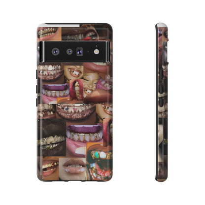Gold Grillz Bold Phone Case, For The Culture Tough Phone Cover, Statement Accessory, Unique Tech Gift