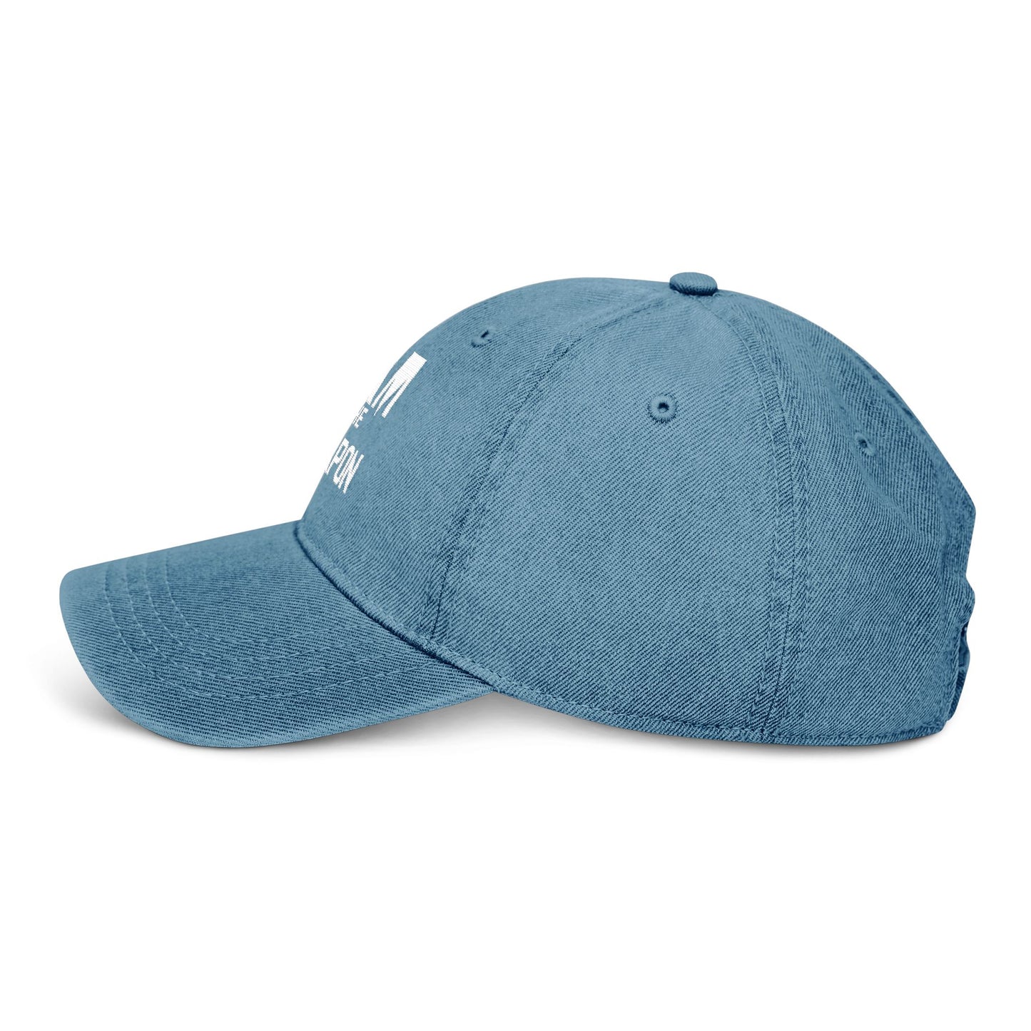 Embroidered Denim Hat - "I Am The Weapon " Statement Cap for Everyday Wear