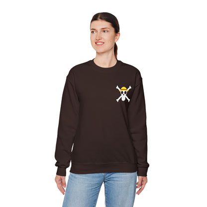 Straw Hat Pirates' Jolly Roger Embroidered Unisex Crewneck Sweatshirt