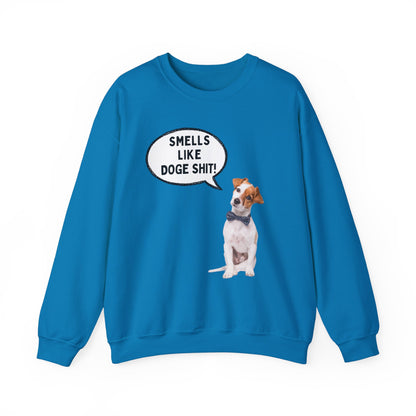 Funny Dog Lover Sweatshirt - 'Smells Like Doge Sh*t!' Crewneck