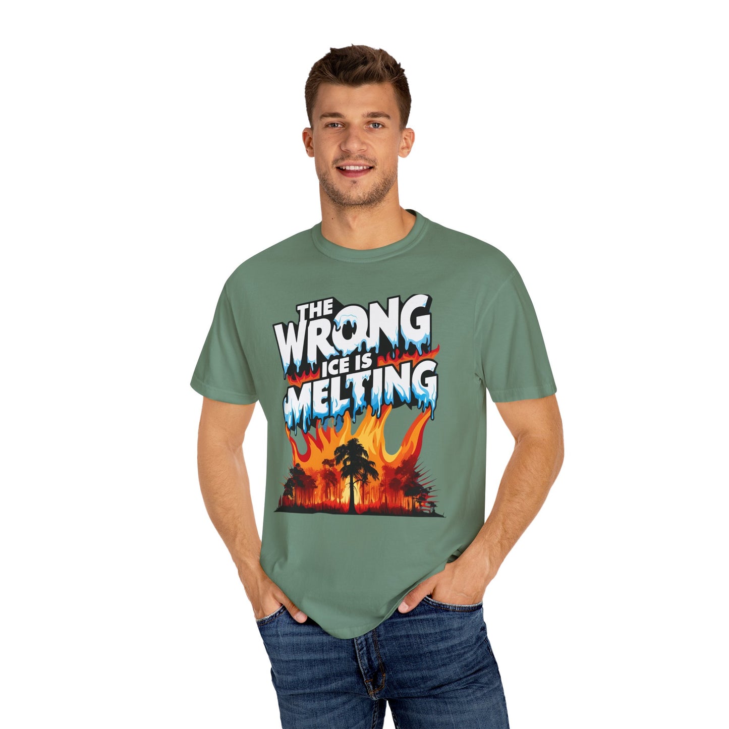 The Wrong Ice Is Melting Eco-Conscious Unisex T-Shirt - Climate Change Awareness Tee, Sustainable Fashion, Environmentalist Gift, Earth Day Apparel, Activism Top