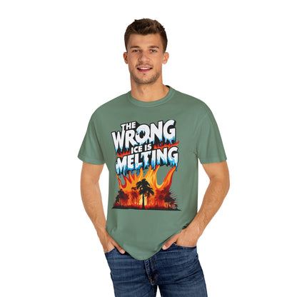 The Wrong Ice Is Melting Eco-Conscious Unisex T-Shirt - Climate Change Awareness Tee, Sustainable Fashion, Environmentalist Gift, Earth Day Apparel, Activism Top
