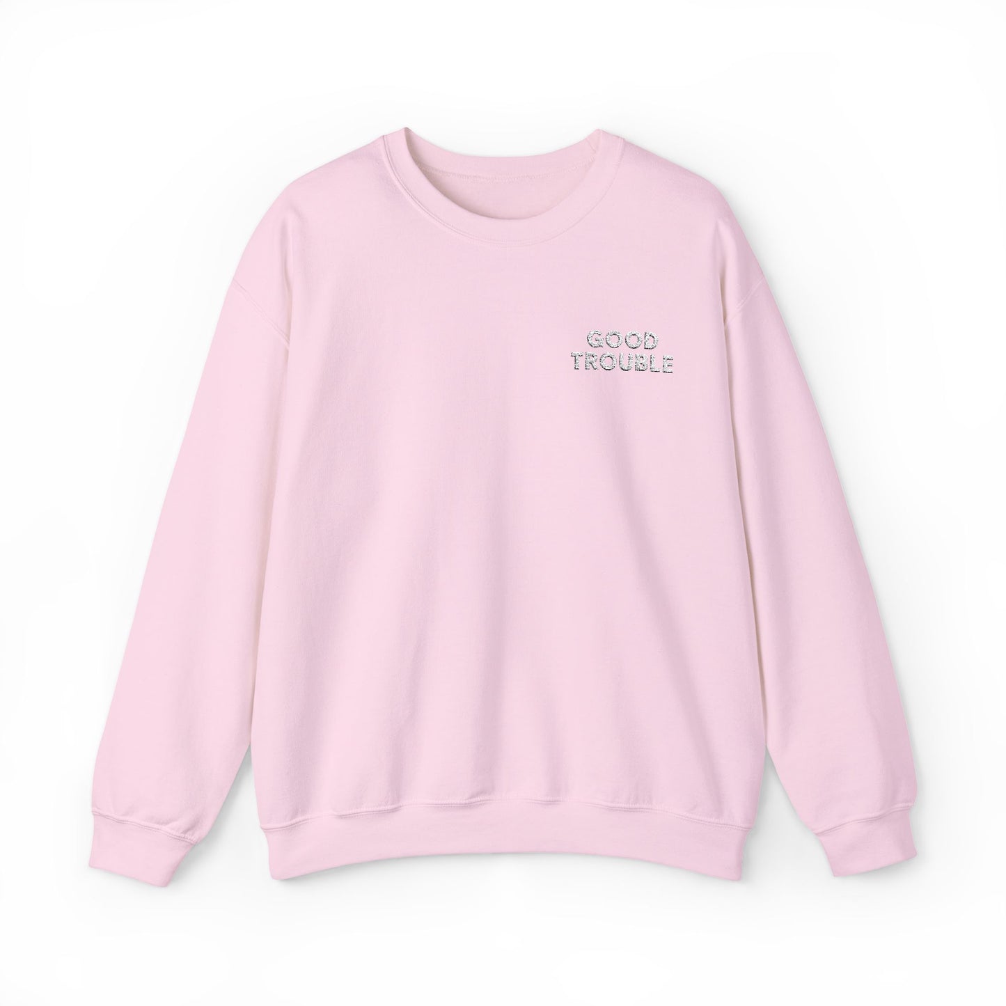 GoodTrouble Embroidered Unisex Crewneck Sweatshirt - Comfort Meets Activism