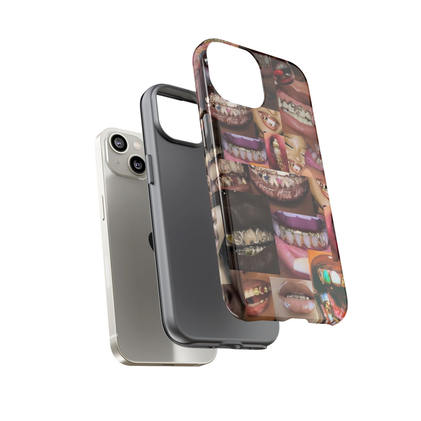 Gold Grillz Bold Phone Case, For The Culture Tough Phone Cover, Statement Accessory, Unique Tech Gift