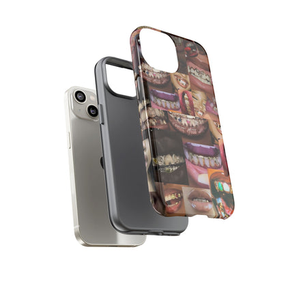 Gold Grillz Bold Phone Case, For The Culture Tough Phone Cover, Statement Accessory, Unique Tech Gift