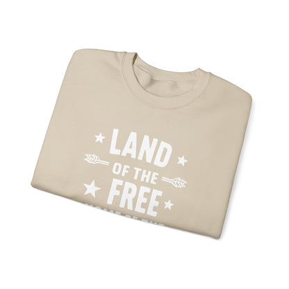 Land of The Free Home of The Ghetto Unisex Crewneck Sweatshirt, Summer Accessory, Economic Strike, Economic Black Out