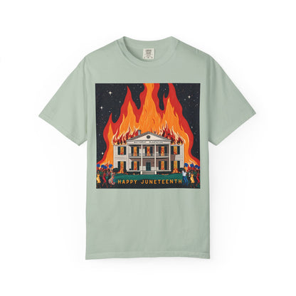 Nottoway Plantation - Juneteenth Gift - Unisex Garment-Dyed T-shirt
