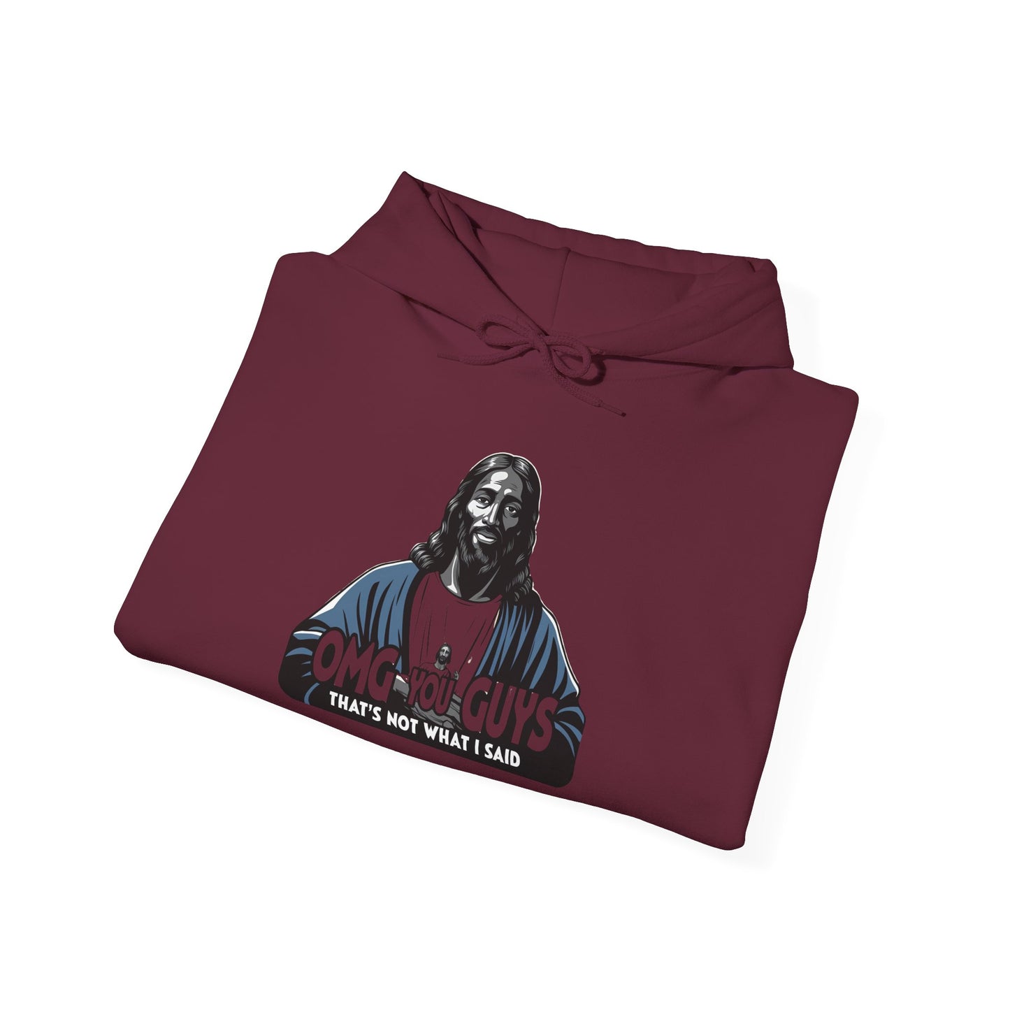 Unisex Heavy Blend™ Hooded Sweatshirt - "Thats Not What I Said Jesus" Humor