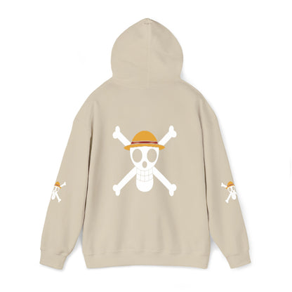 Straw Hat Pirates' Jolly Roger Embroidered Hoodie Design,  Protest streetwear