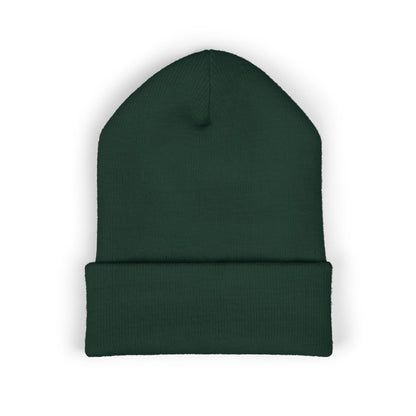 Tired Cuffed Beanie, Embroidered Beanie Hat, Eco-Friendly Accessories, Winter Warm Hat