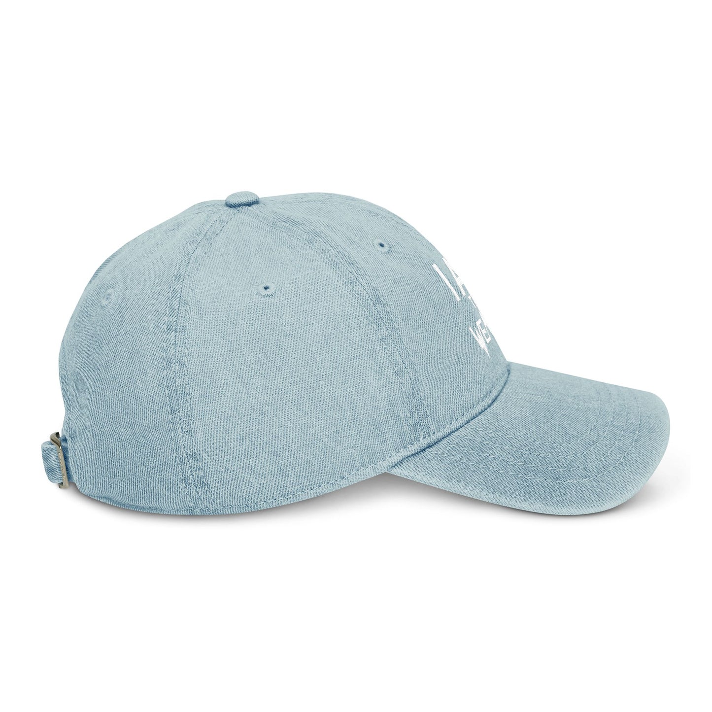 Embroidered Denim Hat - "I Am The Weapon " Statement Cap for Everyday Wear