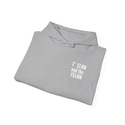 F Elon and the Felon's Heavy Blend Youth Hoodie - Trendy Felon Design