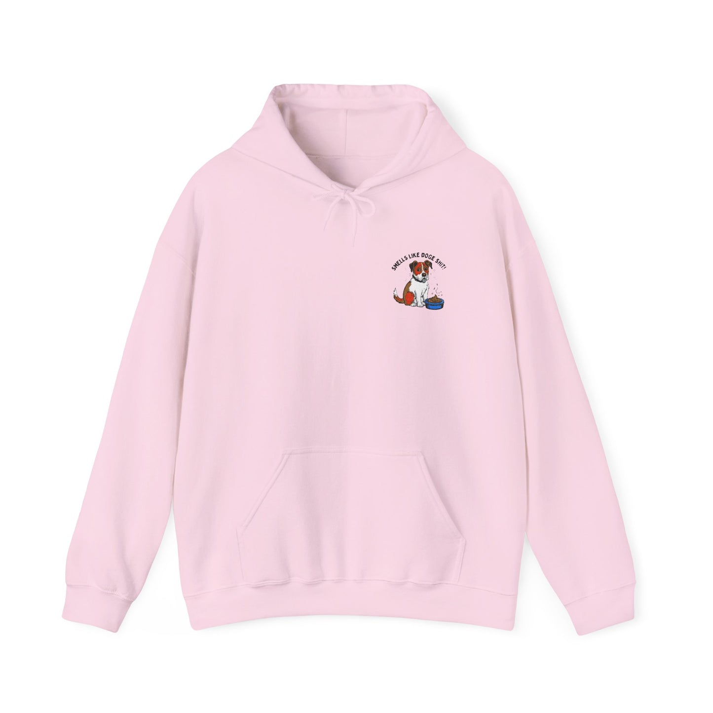 "Smells Like Doge Shit" Embroidered Unisex Heavy Blend Hooded Sweatshirt - Empowering Comfort for Every Occasion