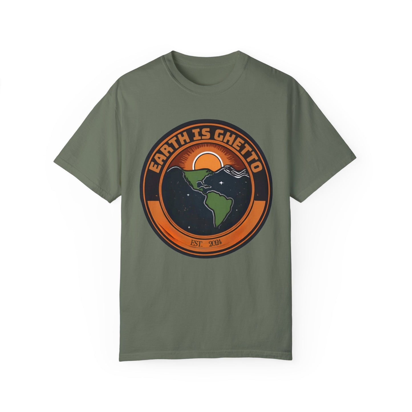 Earth is Ghetto  - Unisex Garment-Dyed T-shirt