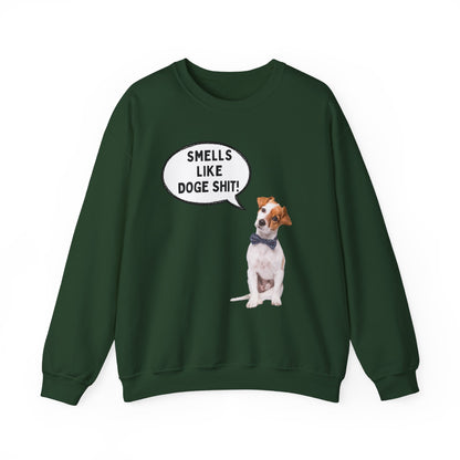 Funny Dog Lover Sweatshirt - 'Smells Like Doge Sh*t!' Crewneck