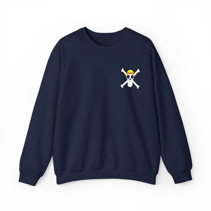 Straw Hat Pirates' Jolly Roger Embroidered Unisex Crewneck Sweatshirt