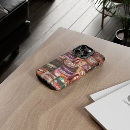 Gold Grillz Bold Phone Case, For The Culture Tough Phone Cover, Statement Accessory, Unique Tech Gift