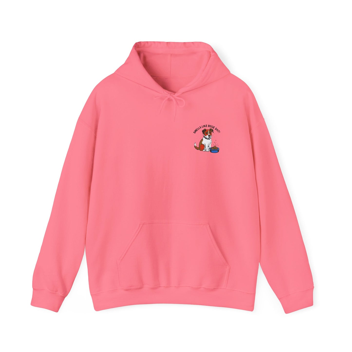 "Smells Like Doge Shit" Embroidered Unisex Heavy Blend Hooded Sweatshirt - Empowering Comfort for Every Occasion