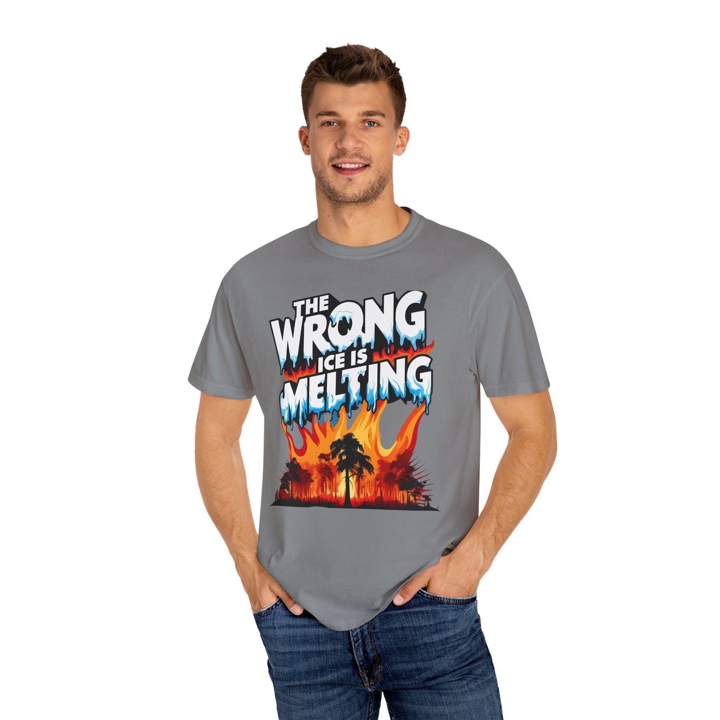The Wrong Ice Is Melting Eco-Conscious Unisex T-Shirt - Climate Change Awareness Tee, Sustainable Fashion, Environmentalist Gift, Earth Day Apparel, Activism Top