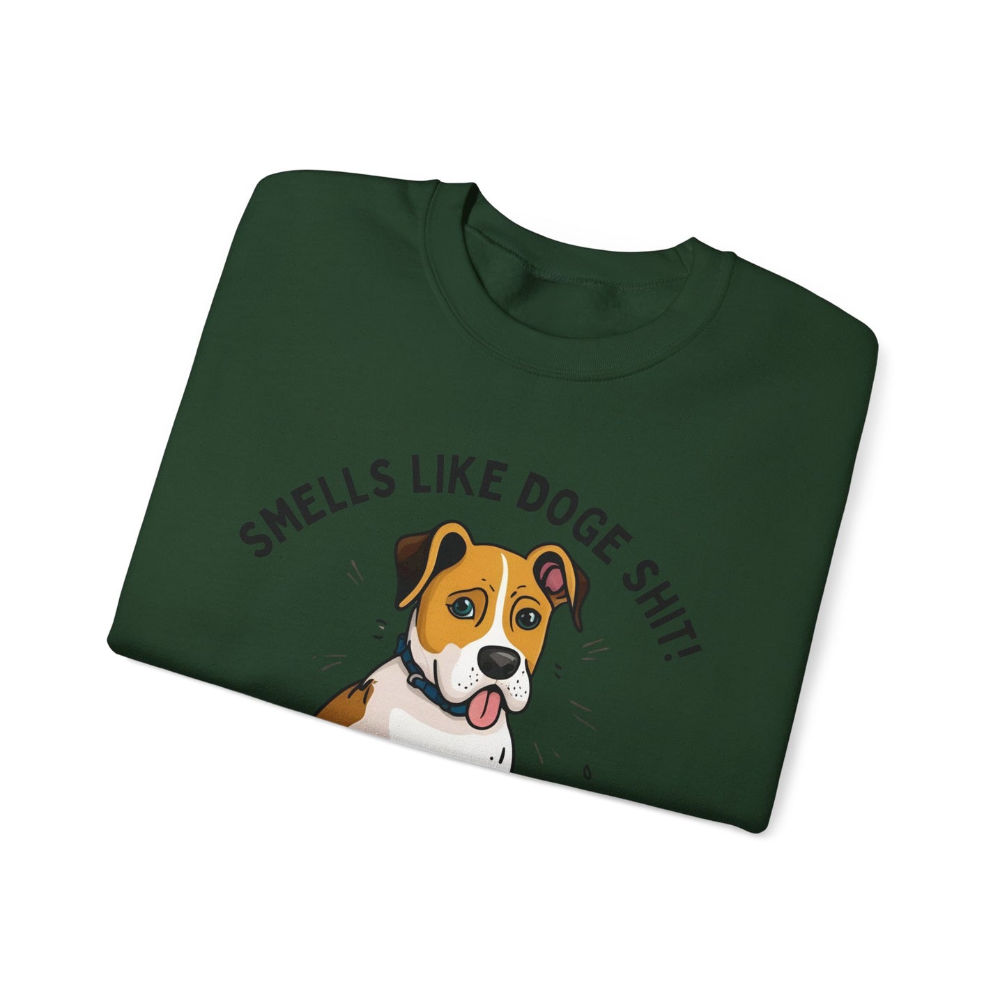Funny Dog Lover Sweatshirt - 'Smells Like Doge Sh*t!' Crewneck